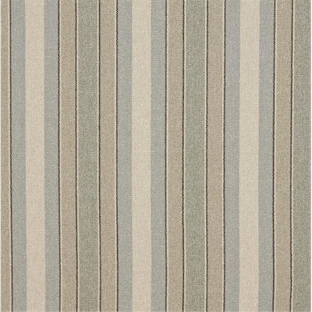 Designer Fabrics D520 54 In. Wide Blue; Beige And Green Striped Washed Linen Woven Upholstery Fabric